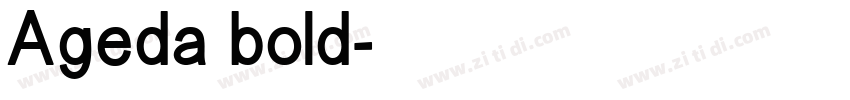 Ageda bold字体转换